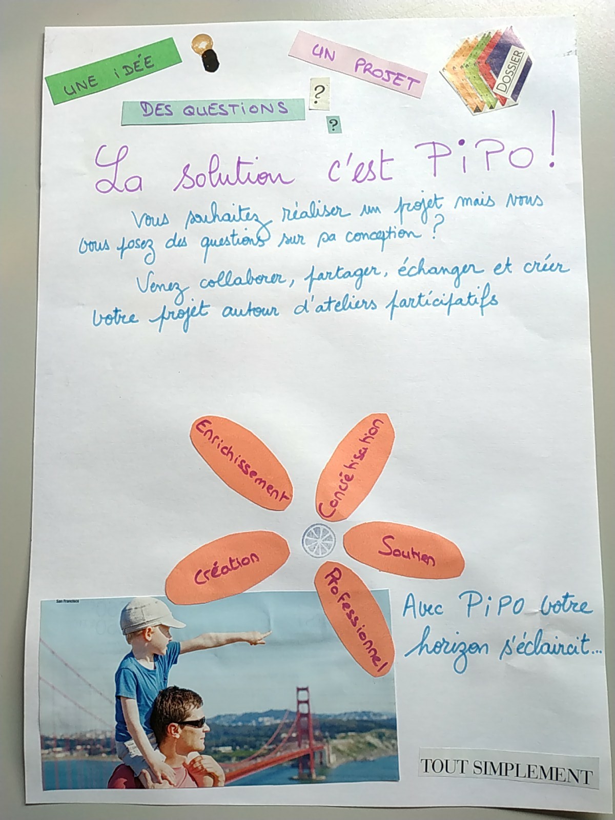 Flyer realisé par les participantes de PiPo 2022